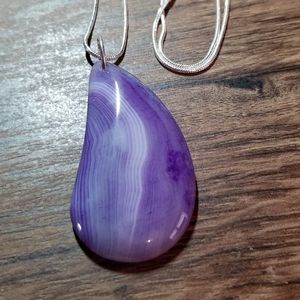 STERLING SILVER AMETHYST NECKLACE